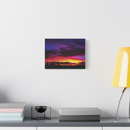 Farm Sunset Matte Canvas Art