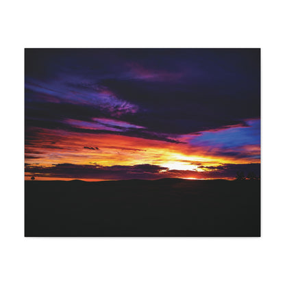 Pasture Sunset Matte Canvas Art