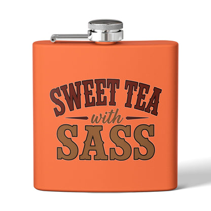 Sweet Tea Sass  Stainless Steel Flask, 6oz