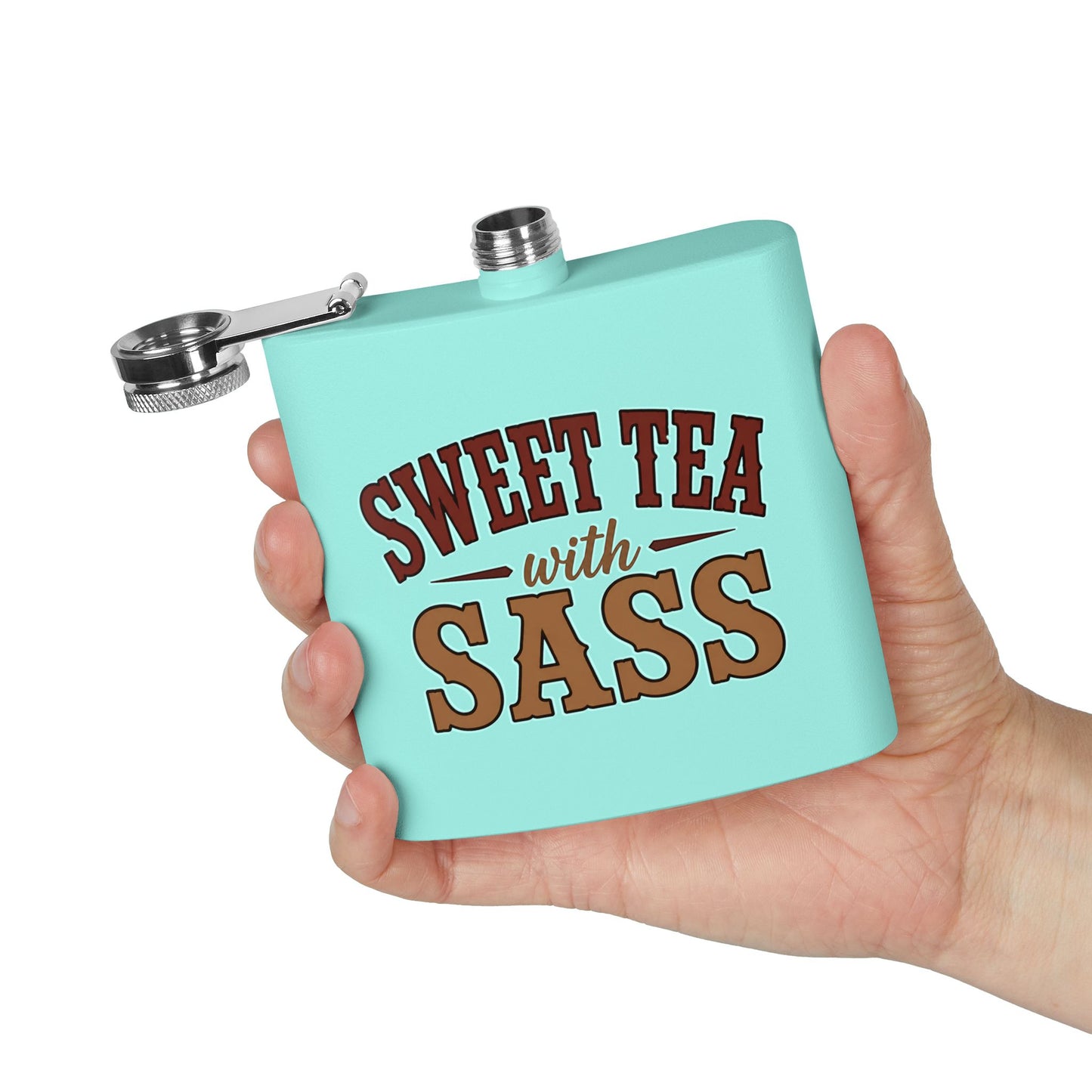 Sweet Tea Sass  Stainless Steel Flask, 6oz