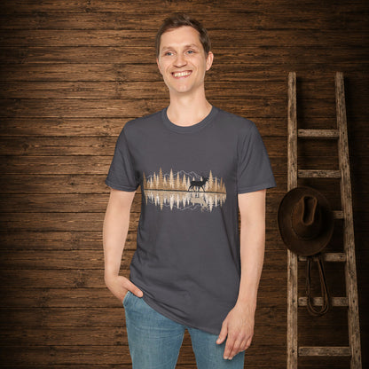Buck Reflection   Adult Size T-Shirt