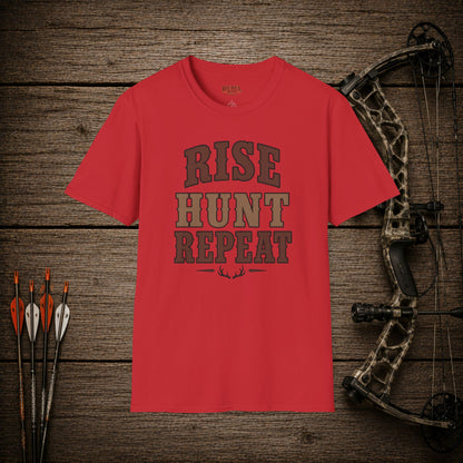 Rise Hunt Repeat  Adult T-Shirt