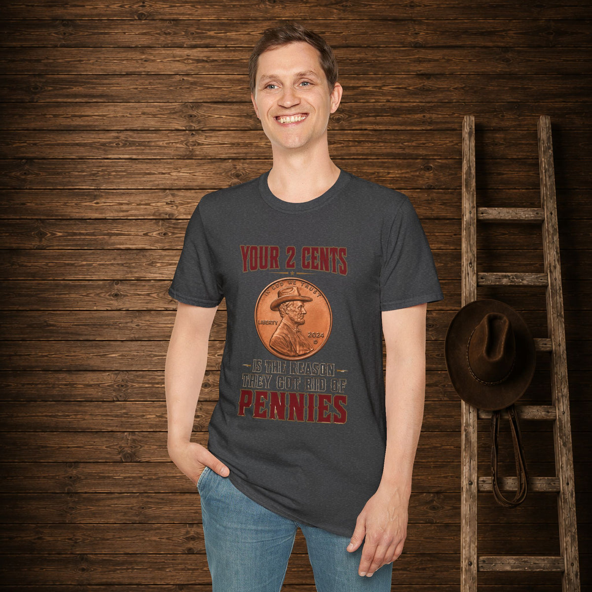 The Reason They Got Rid Of Pennies   Adult Size T-Shirt