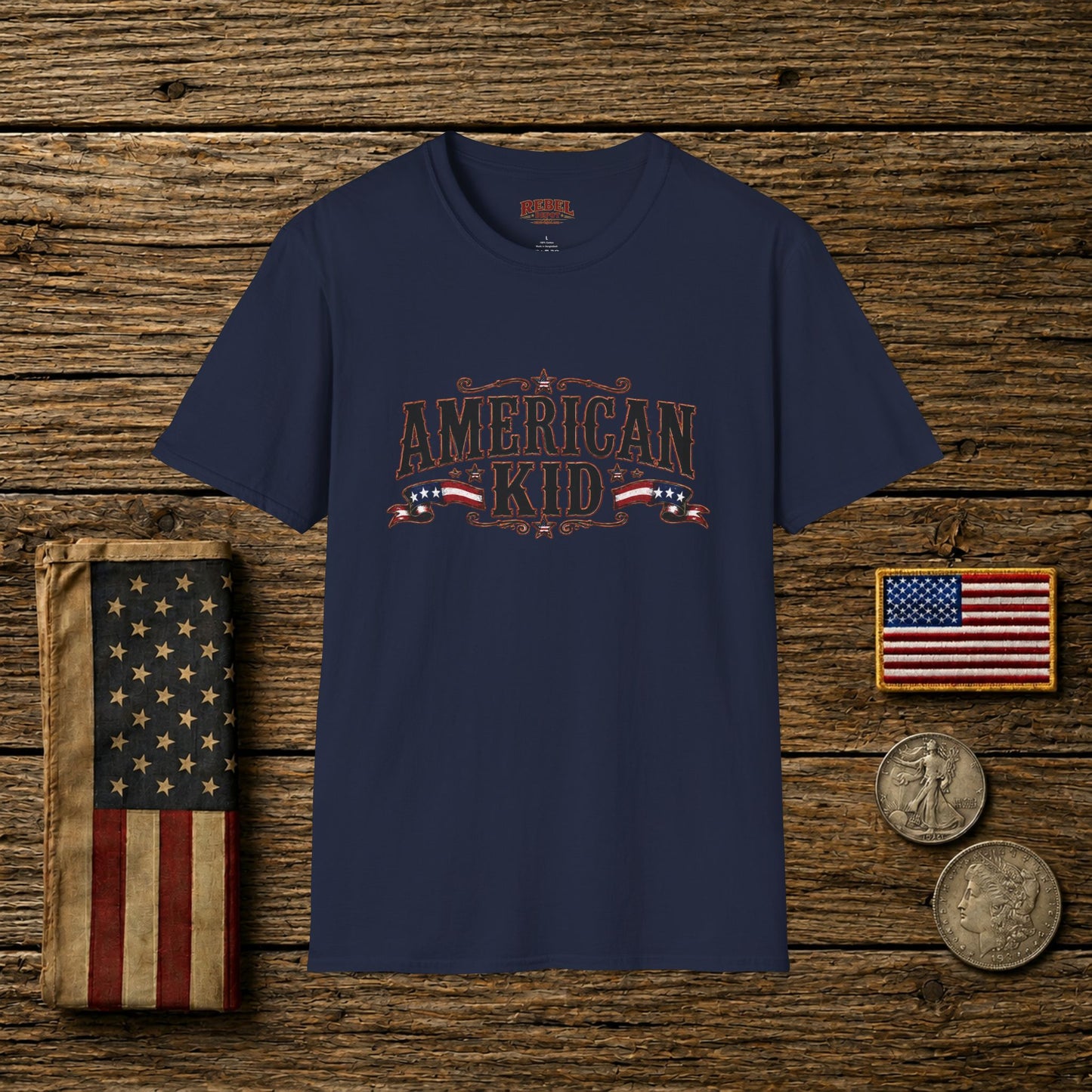 American Kid Patriot  Adult Size T-Shirt
