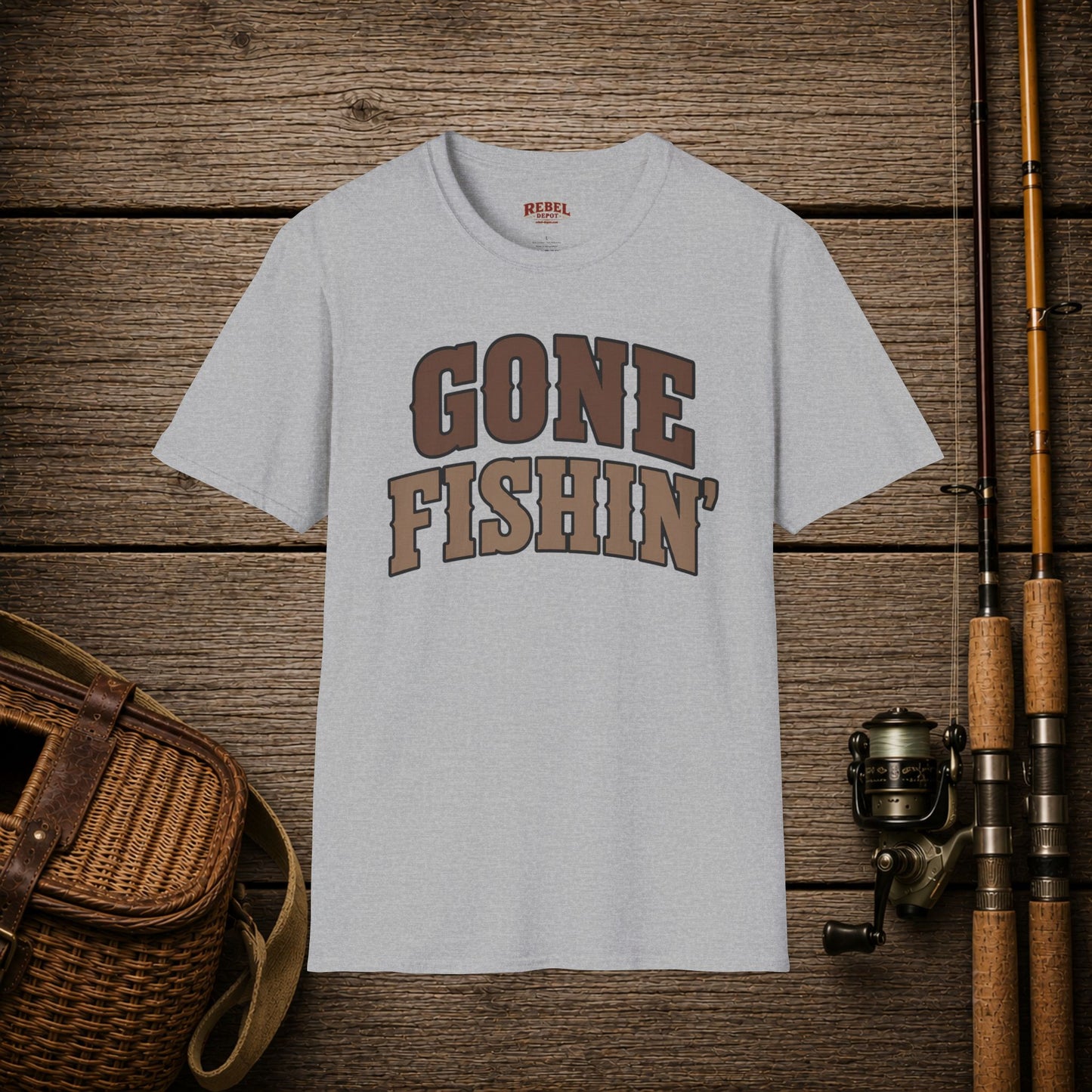 Gone Fishin'  Adult T-Shirt