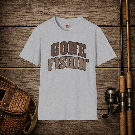 Gone Fishin'  Adult T-Shirt