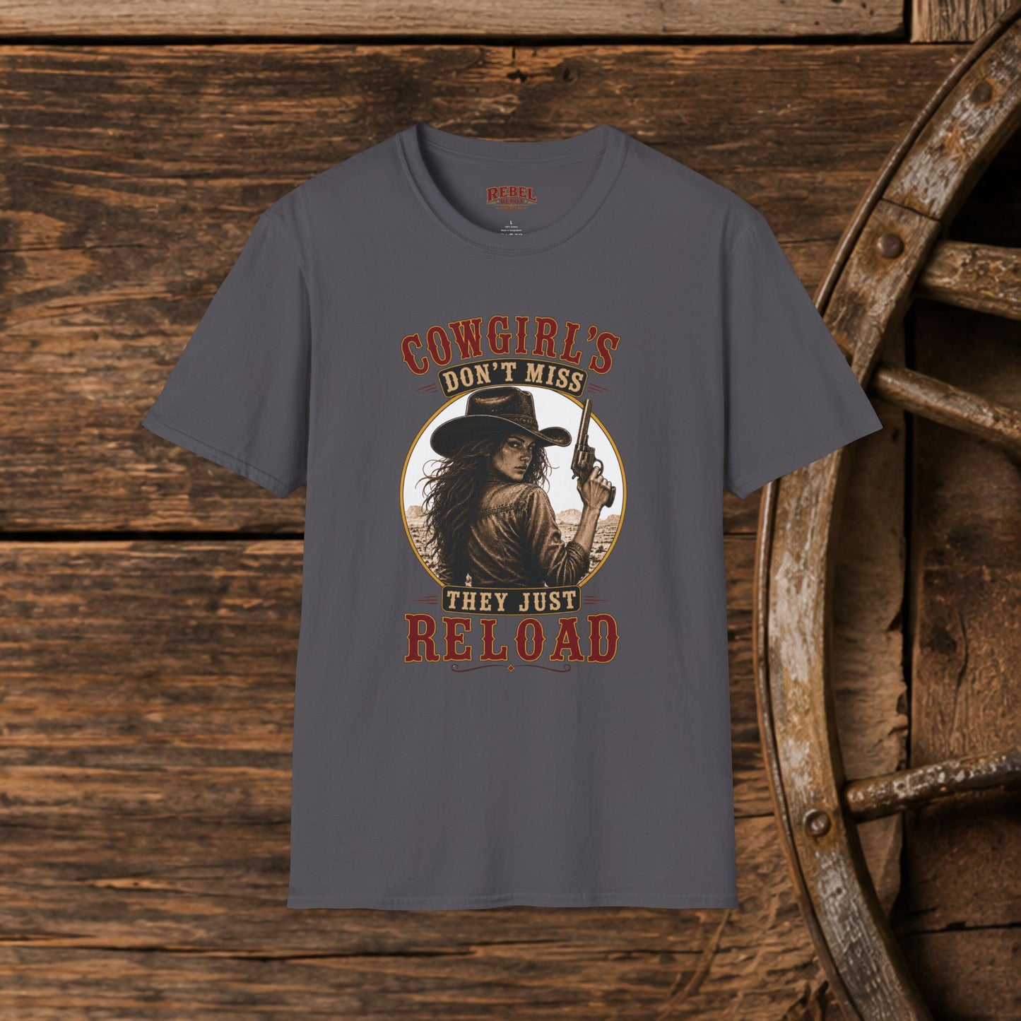 Cowgirls Reload  Adult T-Shirt