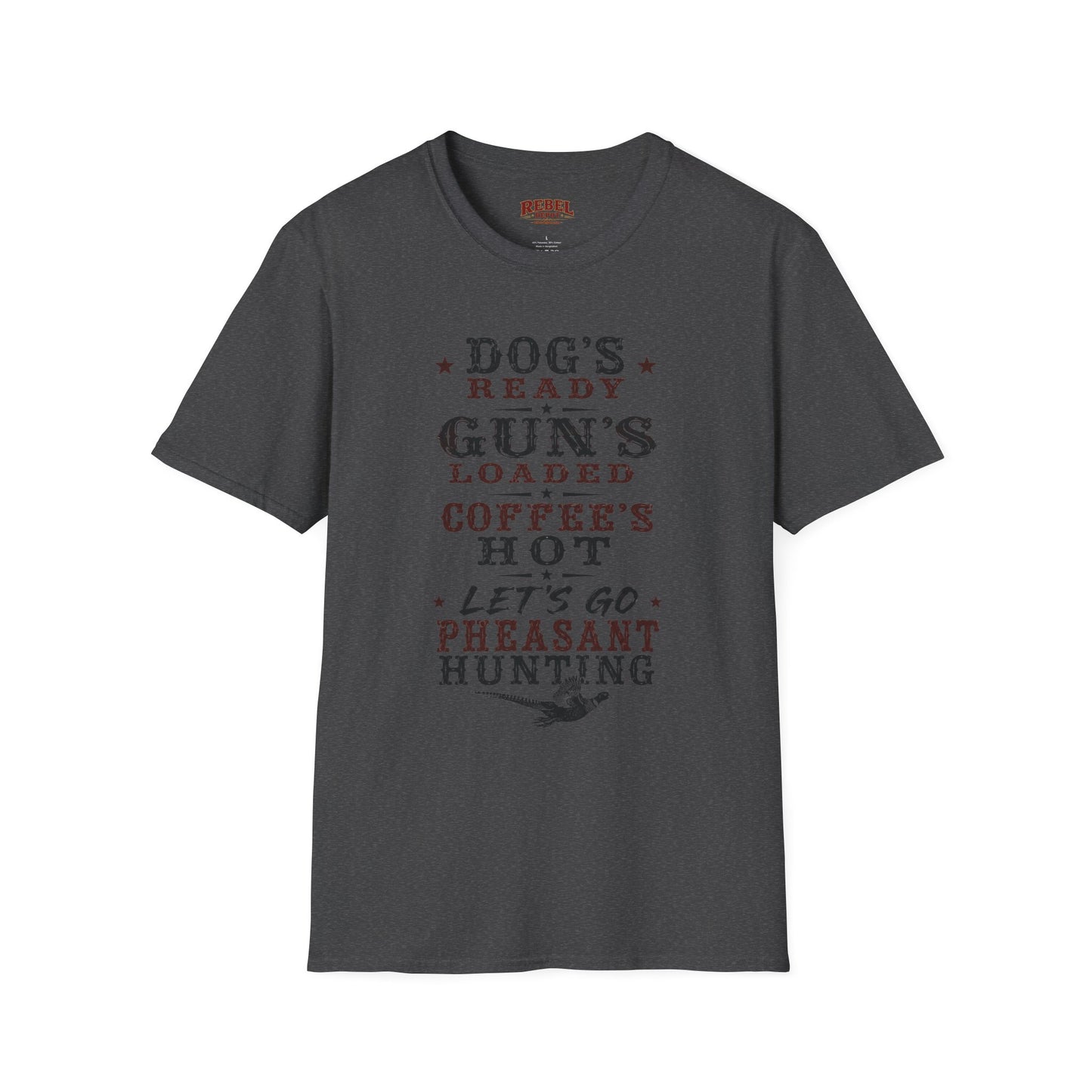 Dog Gun Pheasant  Adult Size T-Shirt