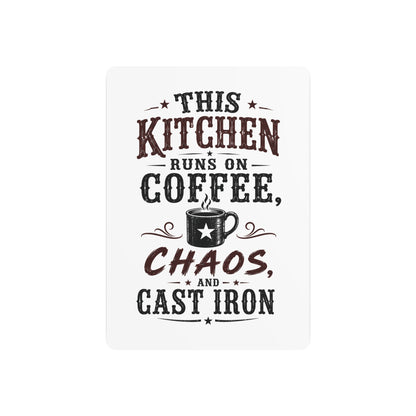 Coffee Chaos Cast Iron  Metal Art Sign