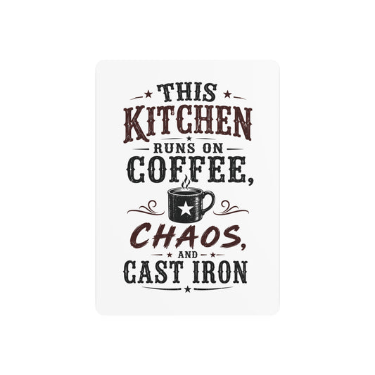 Coffee Chaos Cast Iron  Metal Art Sign