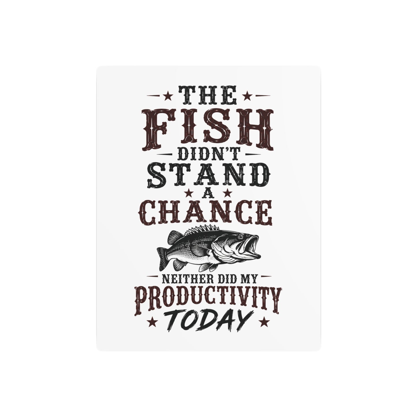Fish Productivity  Metal Art Sign