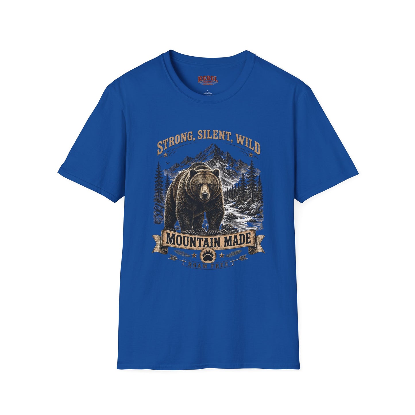 Strong Silent Wild Bear  Adult Size T-Shirt