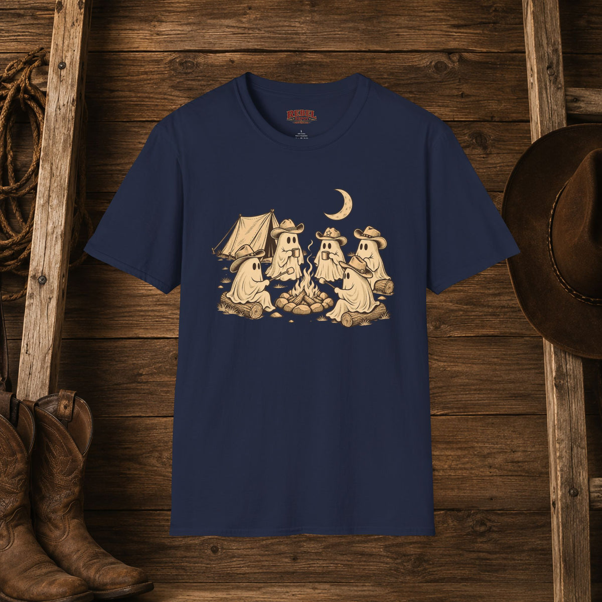 Spooky Campfire   Adult Size T-Shirt