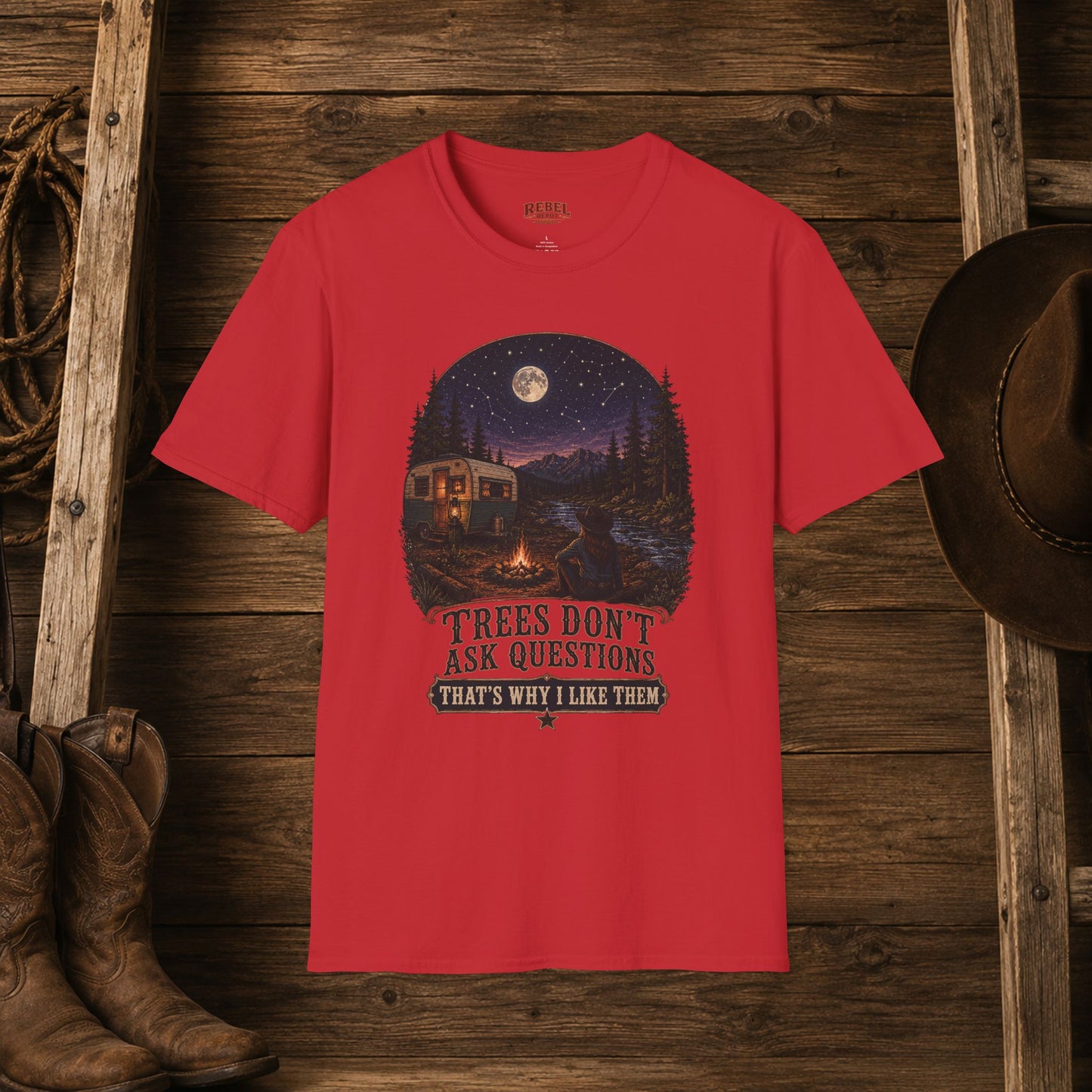 Tree's Don't Ask  Adult T-Shirt