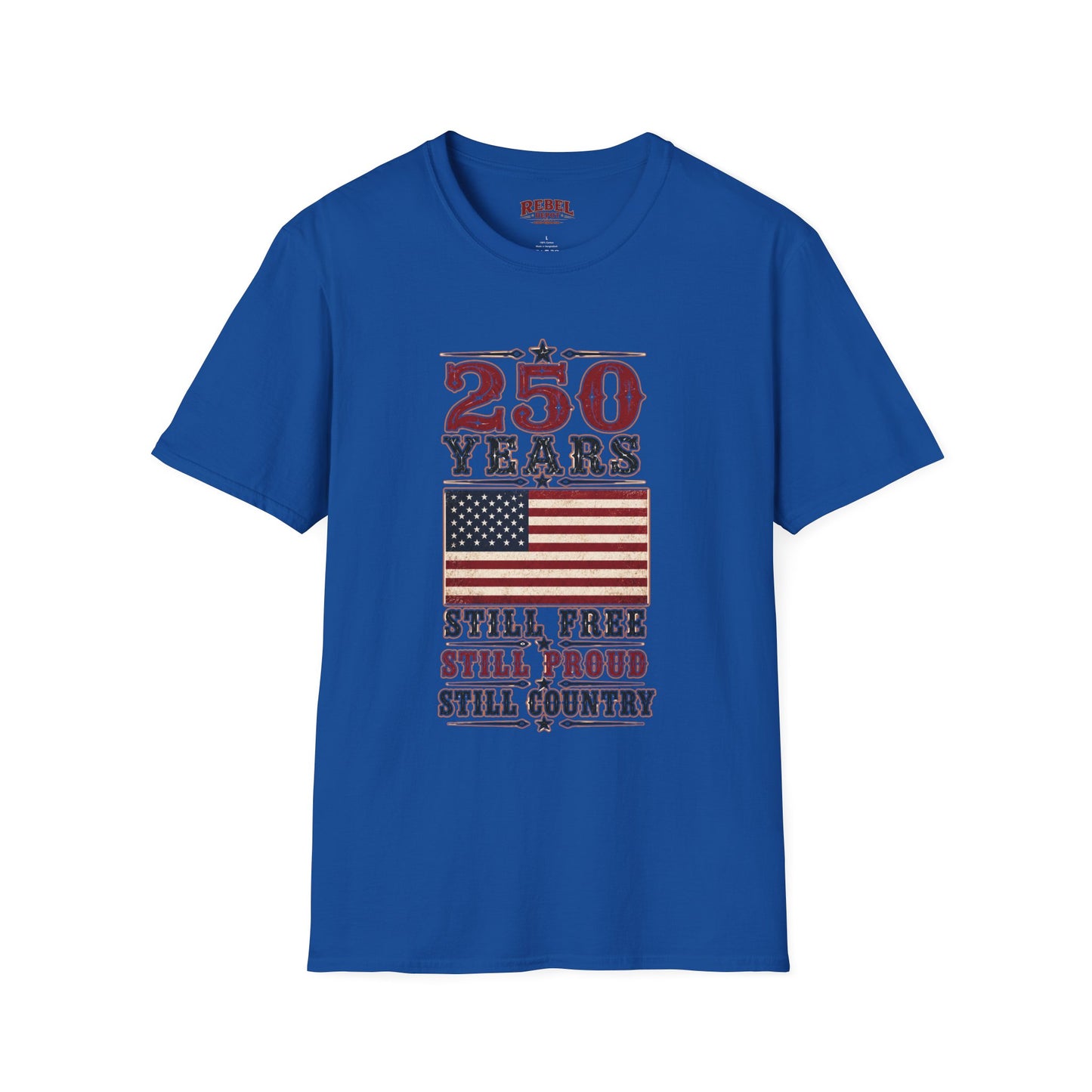 250 Years Free  Adult Size T-Shirt