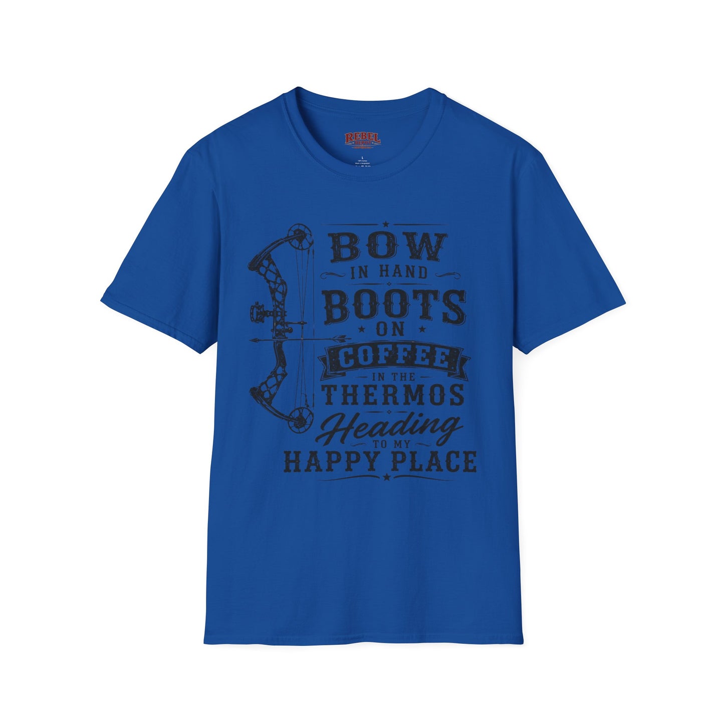 Bow Boots Coffee  Adult Size T-Shirt