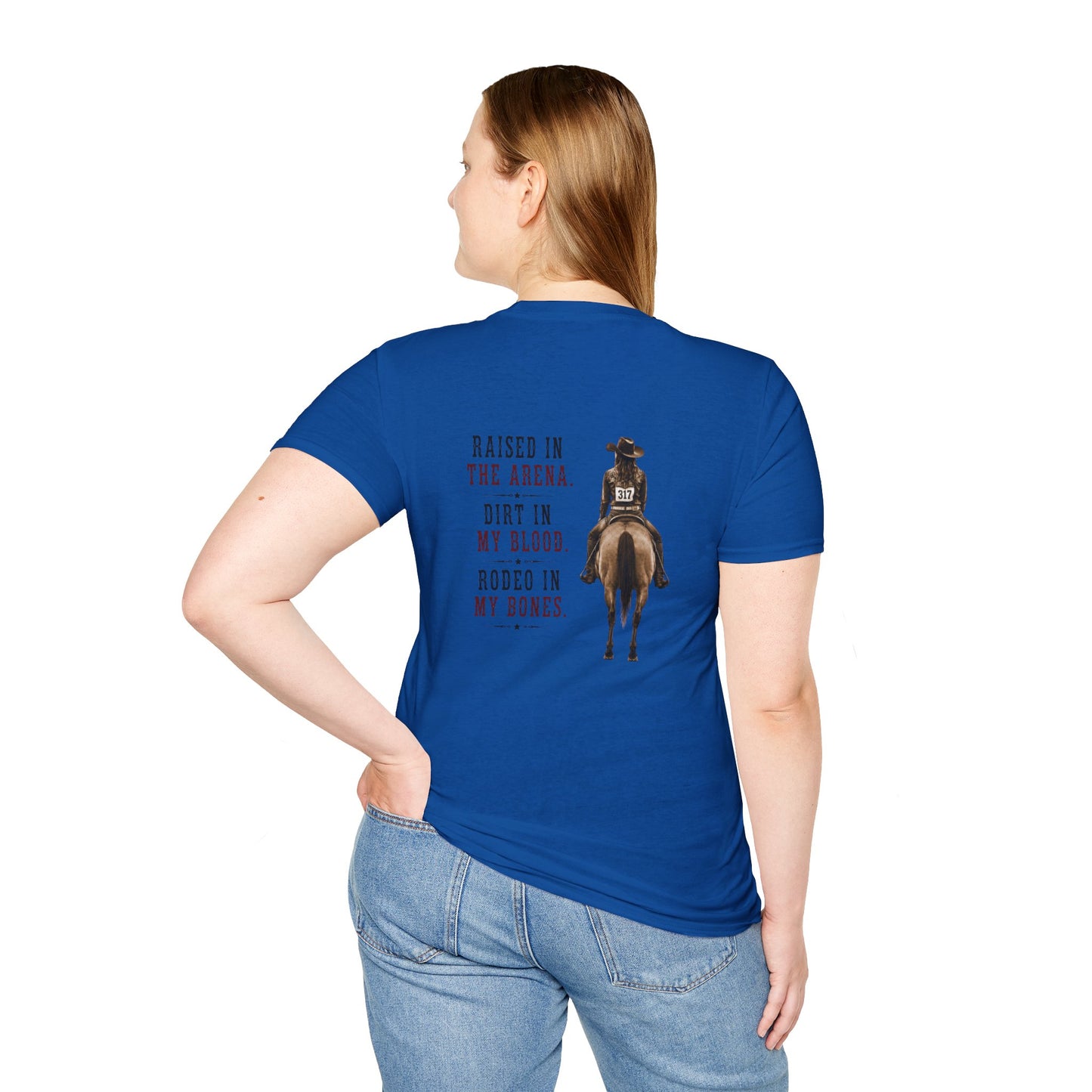 Raised Dirt Rodeo Cowgirl (Back) T-Shirt