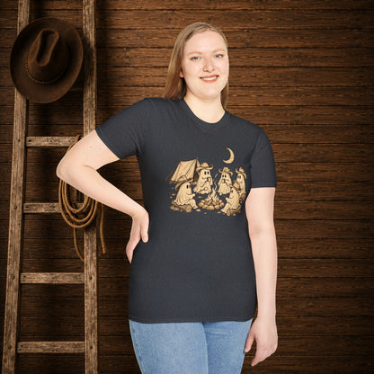 Spooky Campfire   Adult Size T-Shirt