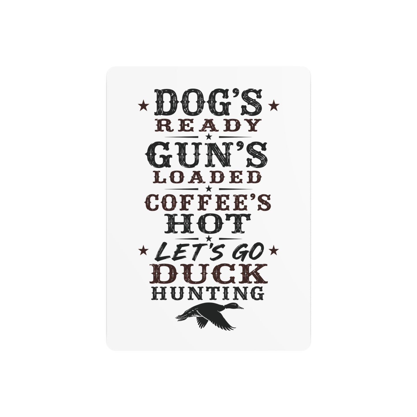 Dog Gun Duck  Metal Art Sign