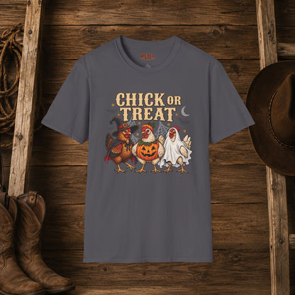 Chick Or Treat   Adult Size T-Shirt