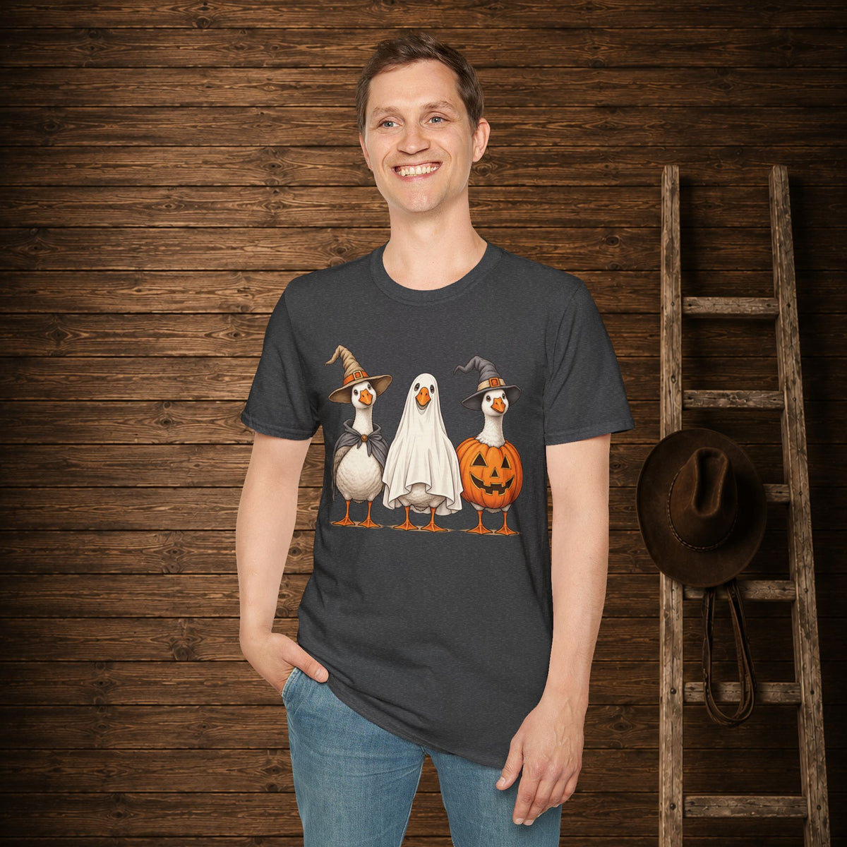 Spooky Geese   Adult Size T-Shirt