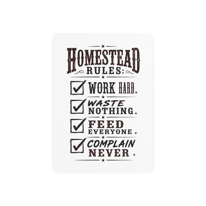 Homestead Rules  Metal Art Sign