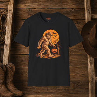 Halloween Squatch   Adult Size T-Shirt