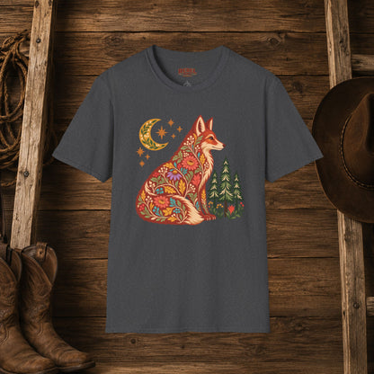 Fall Bloom Fox  Adult Size T-Shirt