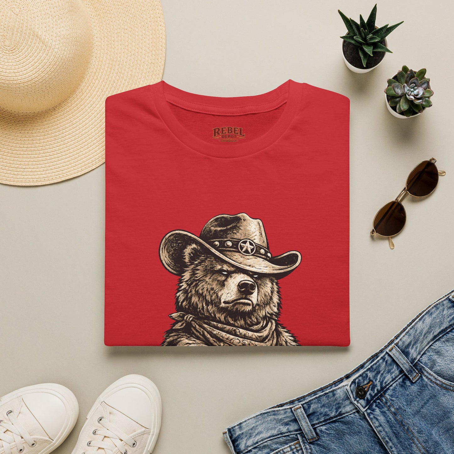 Bearly Social Cowboy T-Shirt