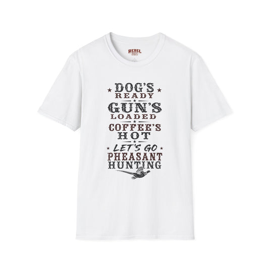 Dog Gun Pheasant  Adult Size T-Shirt