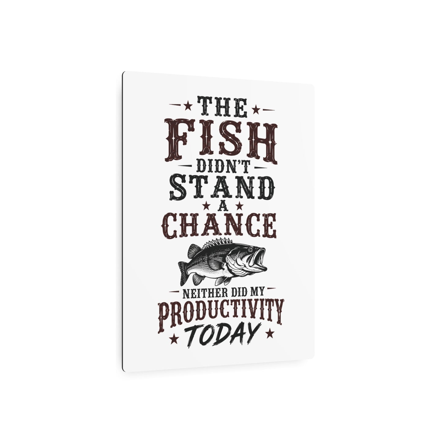 Fish Productivity  Metal Art Sign