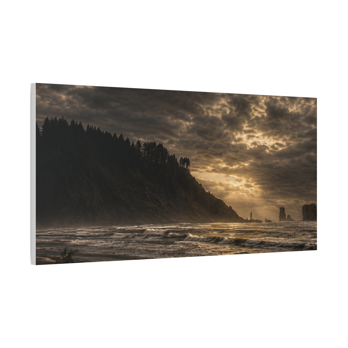 Coastal Beach Morning  Matte Canvas Art