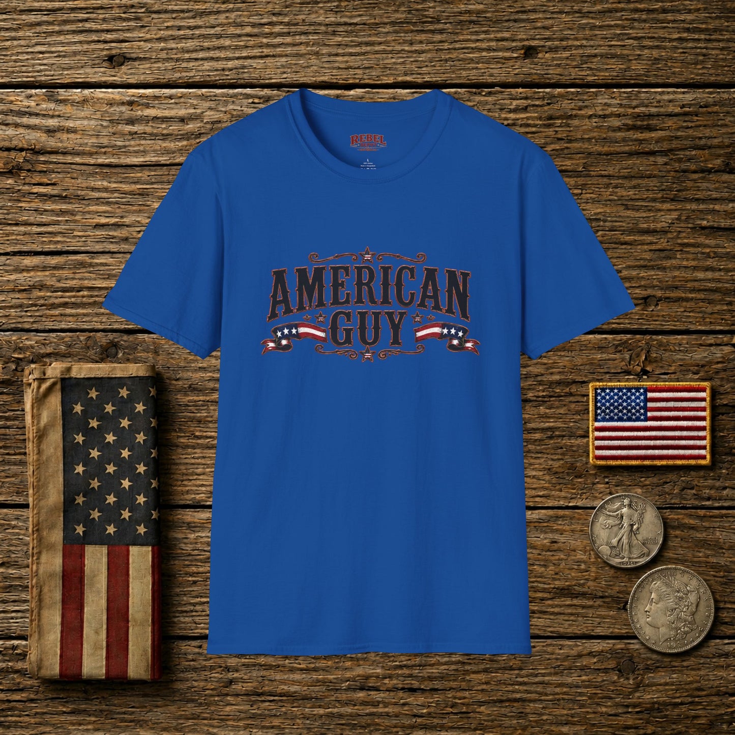 American Guy Patriot  Adult Size T-Shirt