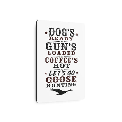 Dog Gun Goose  Metal Art Sign