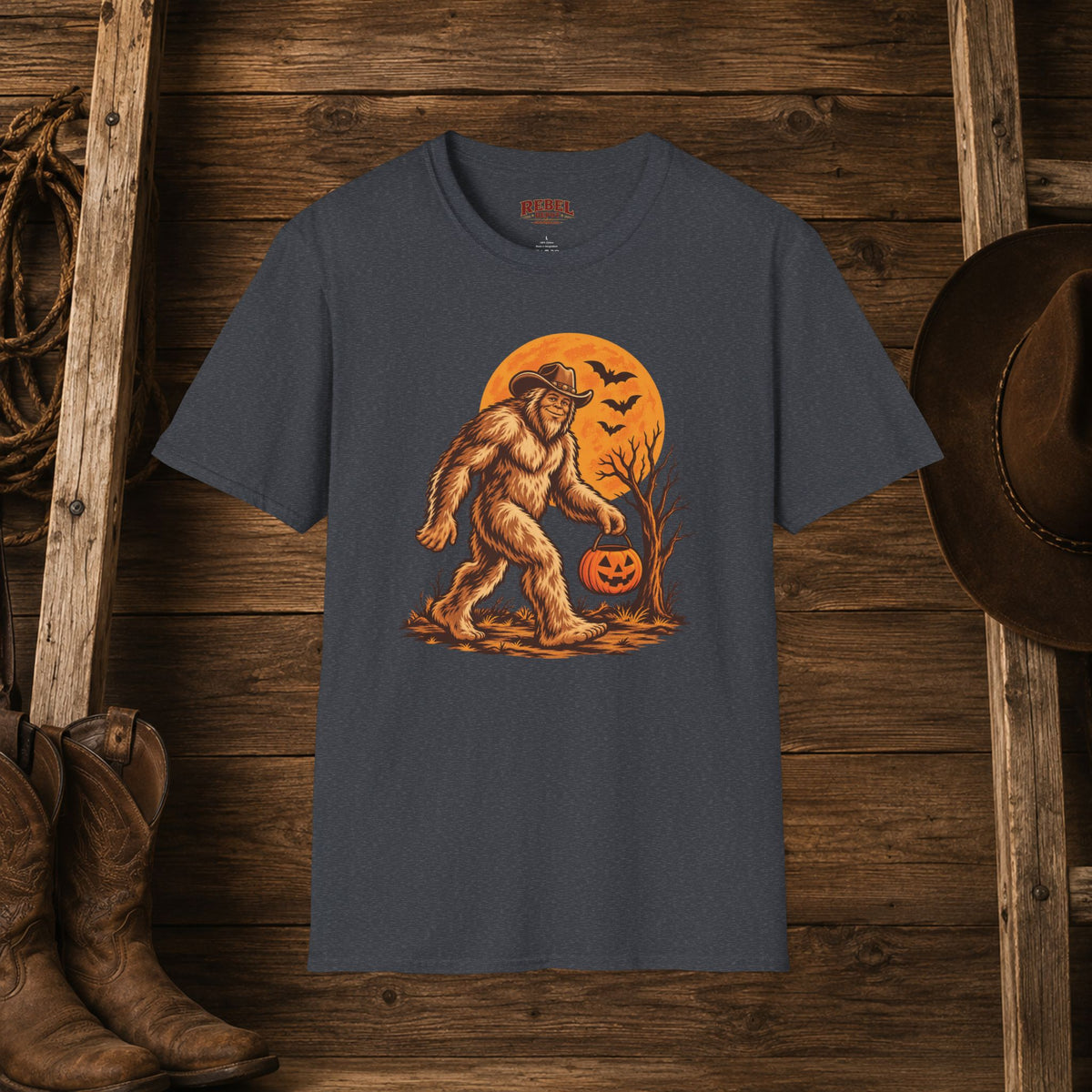 Halloween Squatch   Adult Size T-Shirt