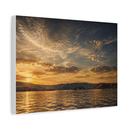 Lake Roosevelt Sunset  Matte Canvas Art