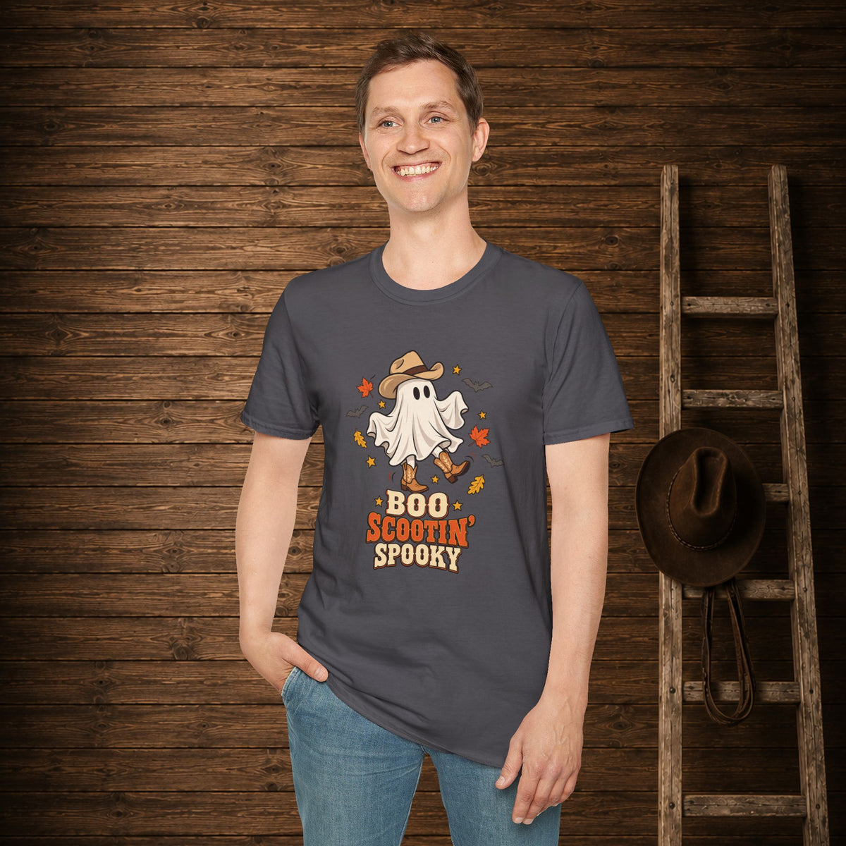 Boo Scootin Spooky   Adult Size T-Shirt