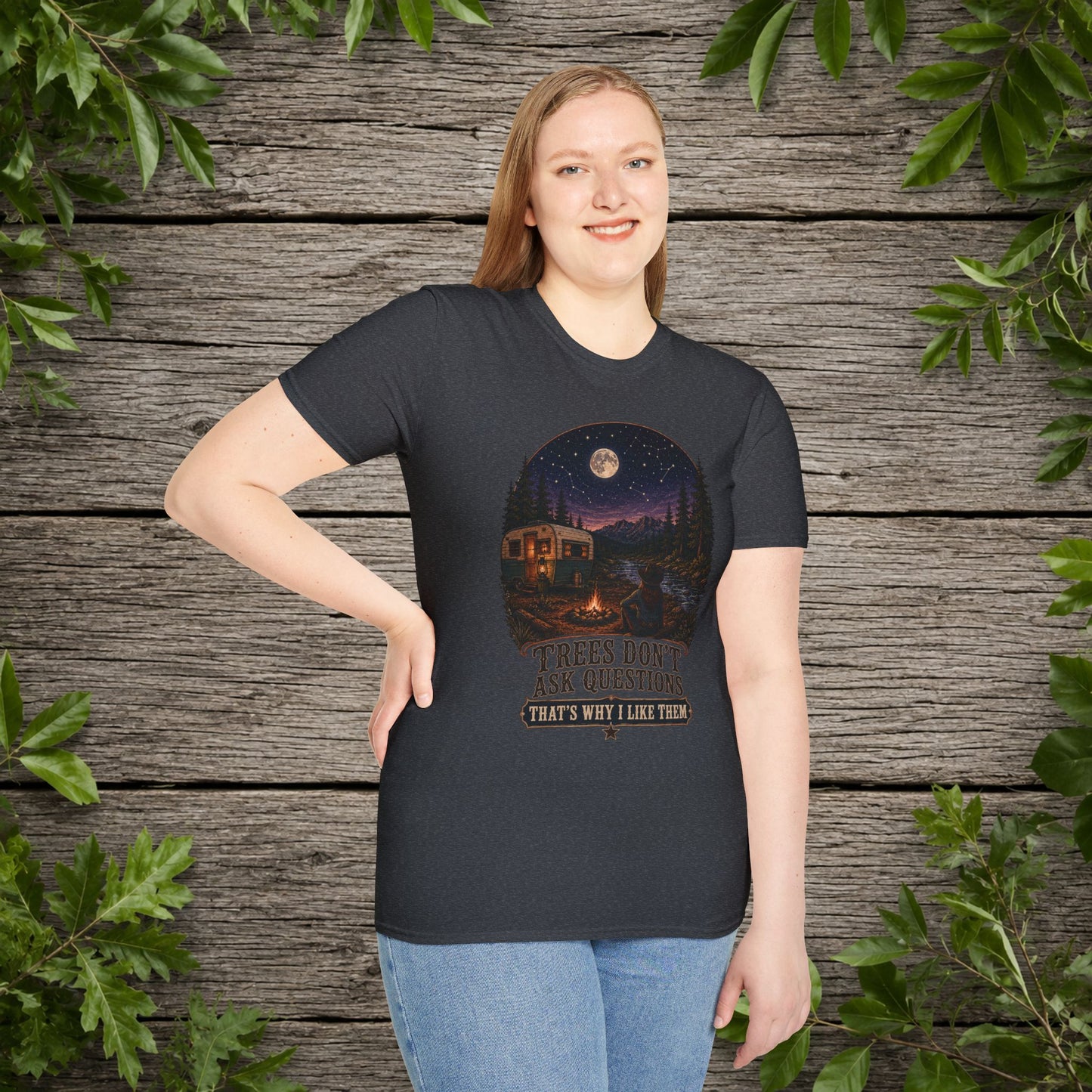 Tree's Don't Ask  Adult T-Shirt