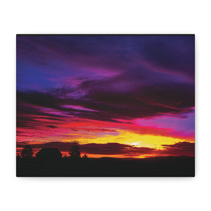 Farm Sunset Matte Canvas Art