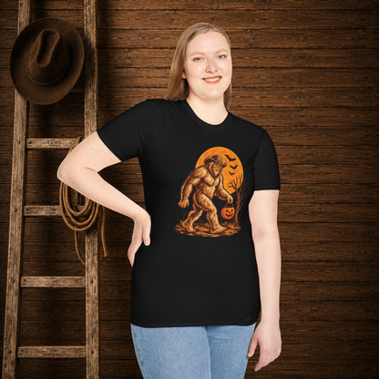 Halloween Squatch   Adult Size T-Shirt