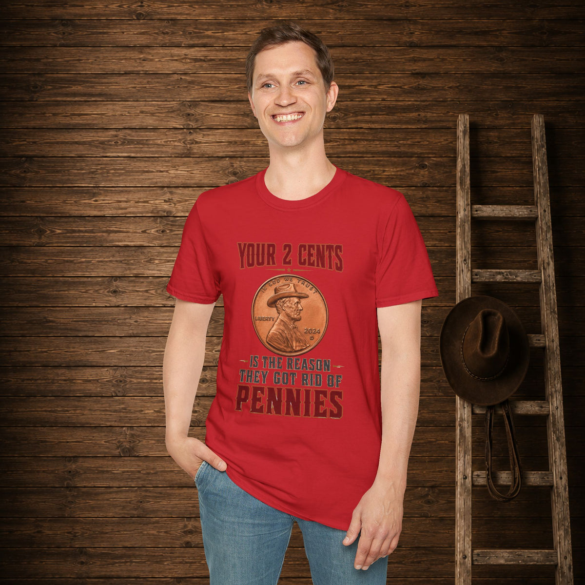 The Reason They Got Rid Of Pennies   Adult Size T-Shirt