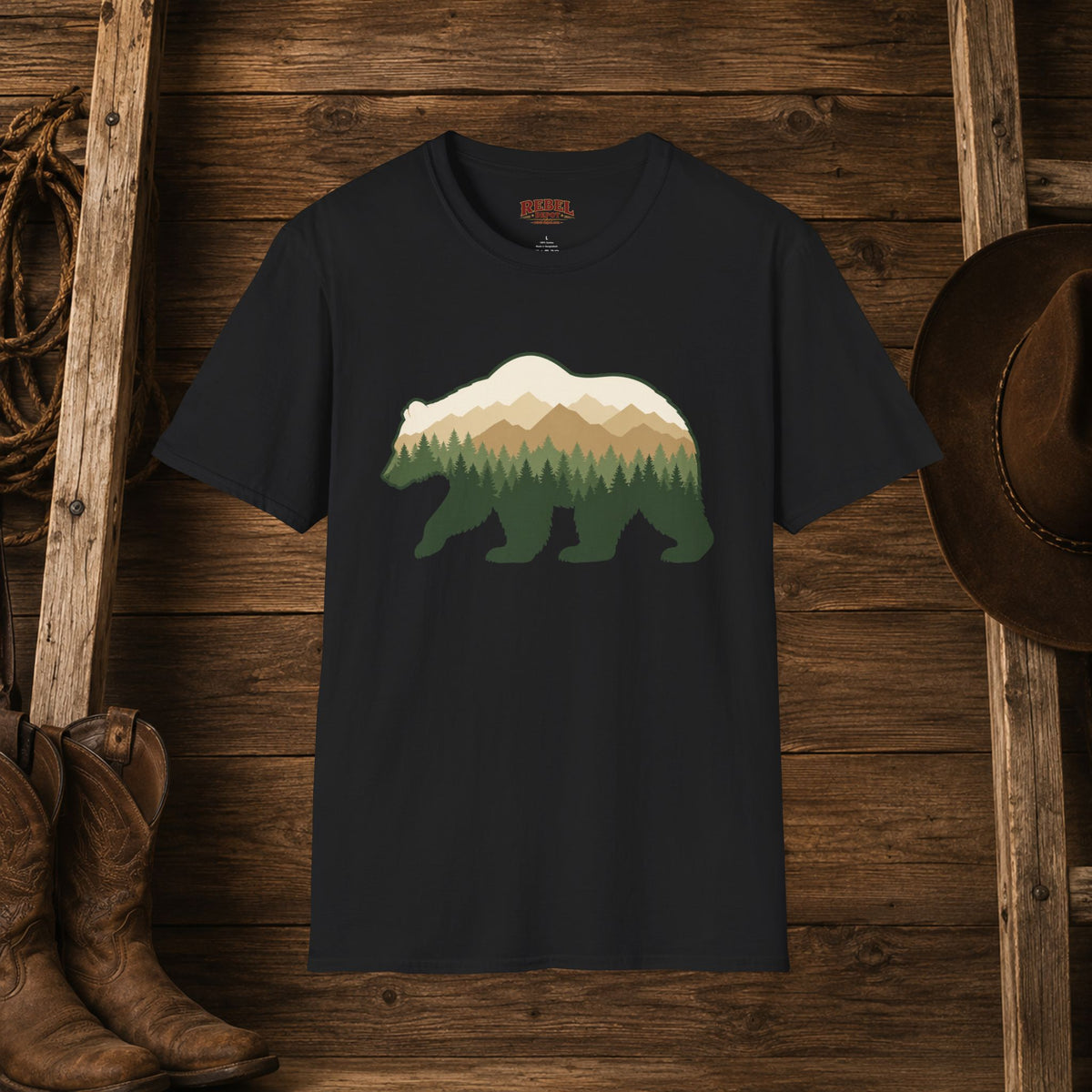 Wilderness Bear   Adult Size T-Shirt