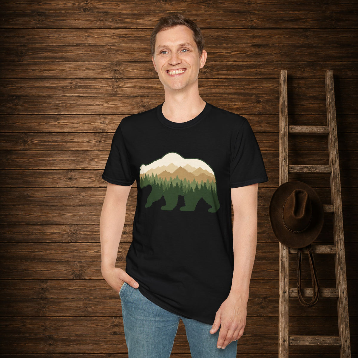 Wilderness Bear   Adult Size T-Shirt