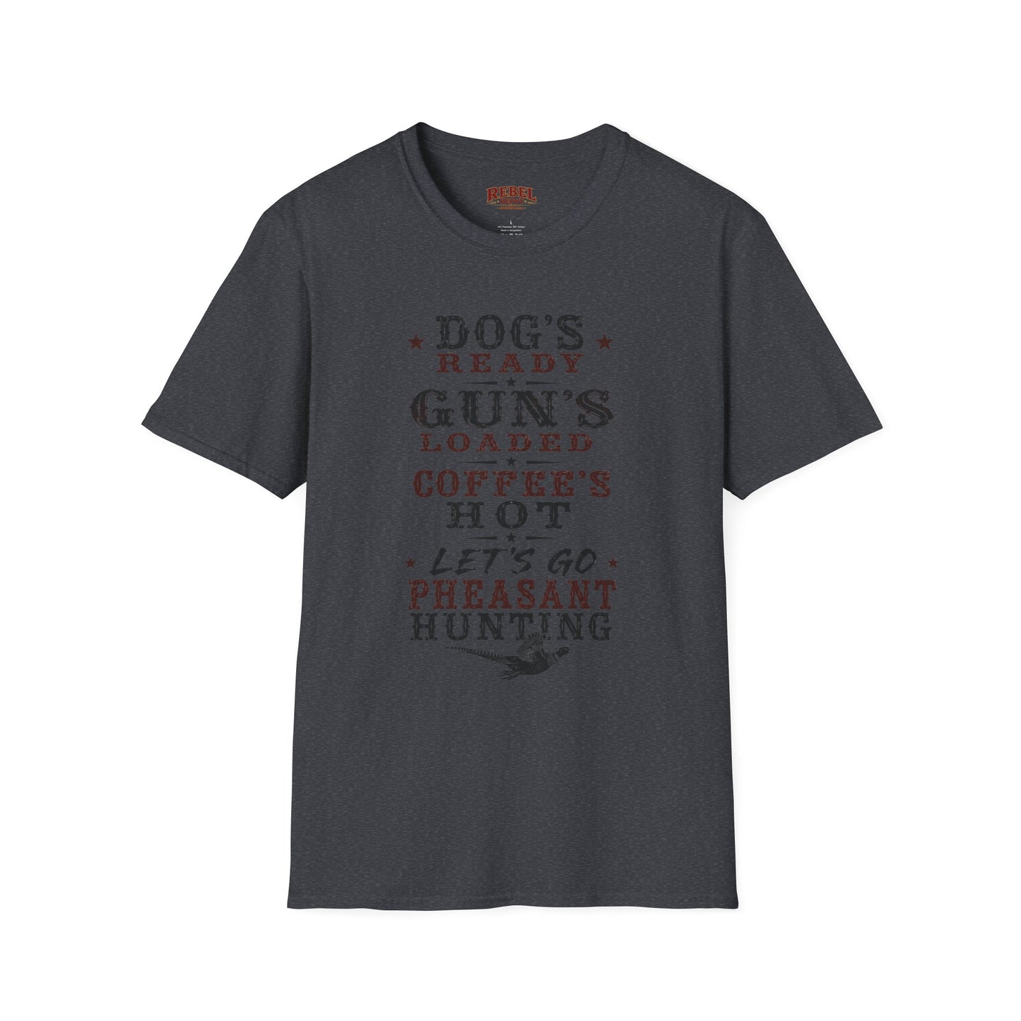 Dog Gun Pheasant  Adult Size T-Shirt