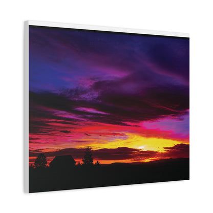 Farm Sunset Matte Canvas Art