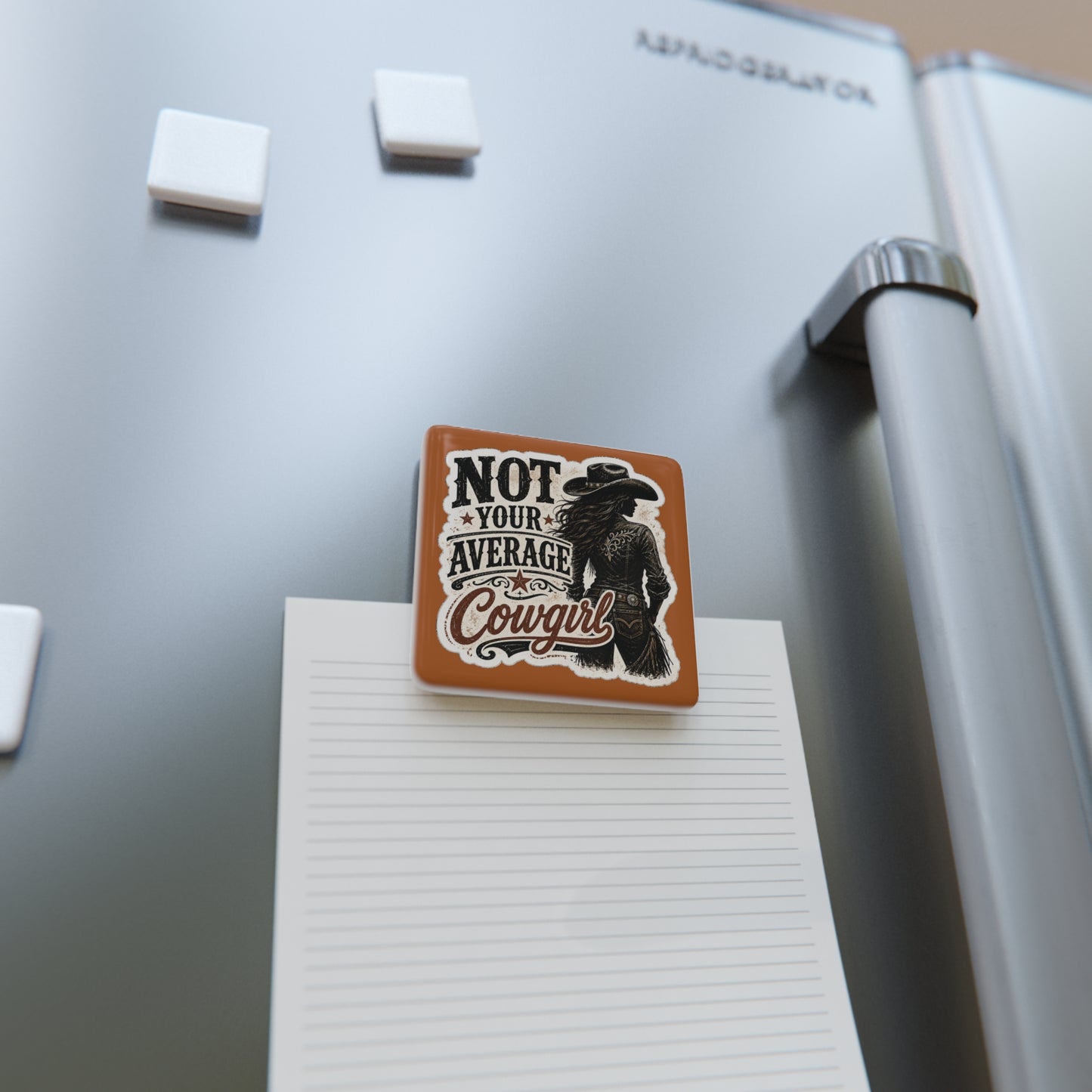 Not Your Average Cowgirl  Porcelain Magnet Square