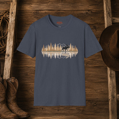 Moose Reflection   Adult Size T-Shirt