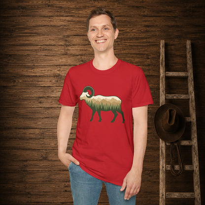 Wilderness Big Horn Sheep  Adult Size T-Shirt