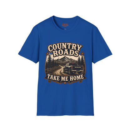 Country Roads Ram  Adult Size T-Shirt