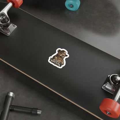 Bearly Social  Die-Cut Stickers